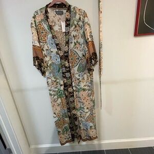 Anthropologie Multicolor Floral Kimono